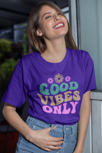 Load image into Gallery viewer, Groovy T Shirt, Trendy Throwback Unisex T Shirt HTV - Good Vibes Only-D-n-R Design
