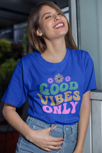 Load image into Gallery viewer, Groovy T Shirt, Trendy Throwback Unisex T Shirt HTV - Good Vibes Only-D-n-R Design
