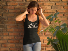 Load image into Gallery viewer, HB Racing Colored Women&#39;s Racerback Sponsor Tank Top HTV-D-n-R Design
