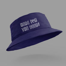 Load image into Gallery viewer, Custom Printed Bucket Hat, Floppy Hat HTV - Here For The Beer-D-n-R Design
