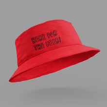 Load image into Gallery viewer, Custom Printed Bucket Hat, Floppy Hat HTV - Here For The Beer-D-n-R Design
