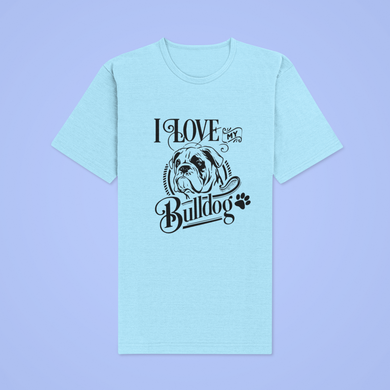 HTV Dog Design T Shirt – Love Bulldog UNI-D-n-R Design