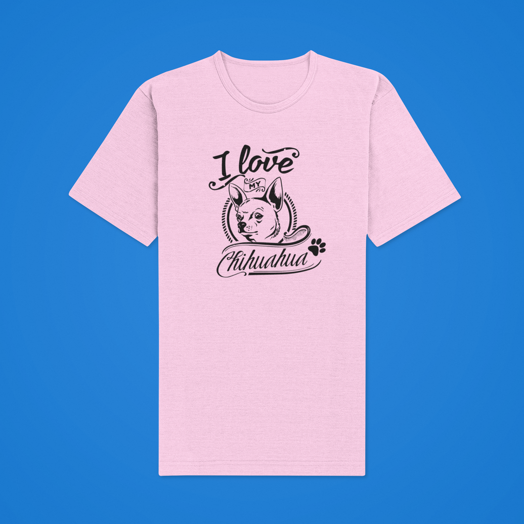 HTV Dog Design T Shirt – Love Chihuahua UNI-D-n-R Design