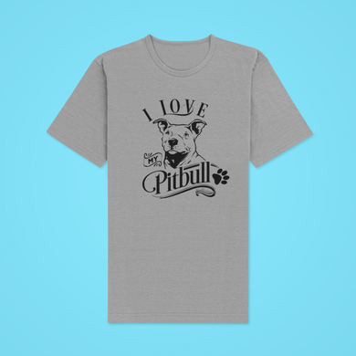 HTV Dog Design T Shirt – Love Pitbull UNI-D-n-R Design