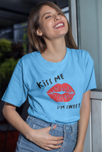 Load image into Gallery viewer, Lips T Shirt, Kiss Me T Shirt, Fun T Shirt, T Shirt for girls and women HTV-D-n-R Design
