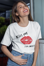 Load image into Gallery viewer, Lips T Shirt, Kiss Me T Shirt, Fun T Shirt, T Shirt for girls and women HTV-D-n-R Design
