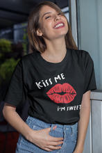 Load image into Gallery viewer, Lips T Shirt, Kiss Me T Shirt, Fun T Shirt, T Shirt for girls and women HTV-D-n-R Design
