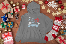 Load image into Gallery viewer, HTV Christmas Hoodie – Let It Snow PO-D-n-R Design
