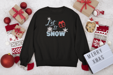 Load image into Gallery viewer, HTV Christmas Sweatshirt– Let It Snow SS-D-n-R Design
