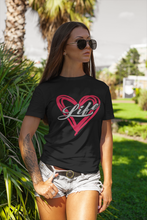 Load image into Gallery viewer, Custom Heart Design T Shirt – Love Life HTV-D-n-R Design
