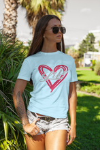 Load image into Gallery viewer, Custom Heart Design T Shirt – Love Life HTV-D-n-R Design
