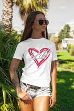 Load image into Gallery viewer, Custom Heart Design T Shirt – Love Life HTV-D-n-R Design
