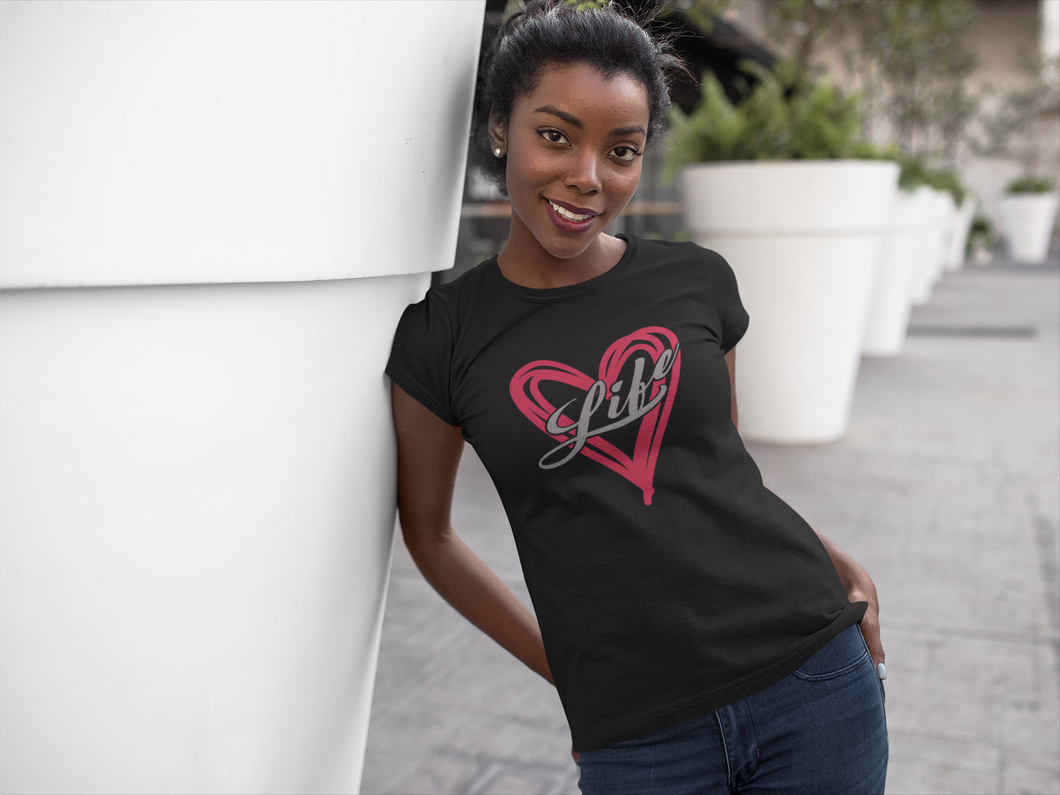 Custom Design Love T Shirt – Love Life W HTV-D-n-R Design