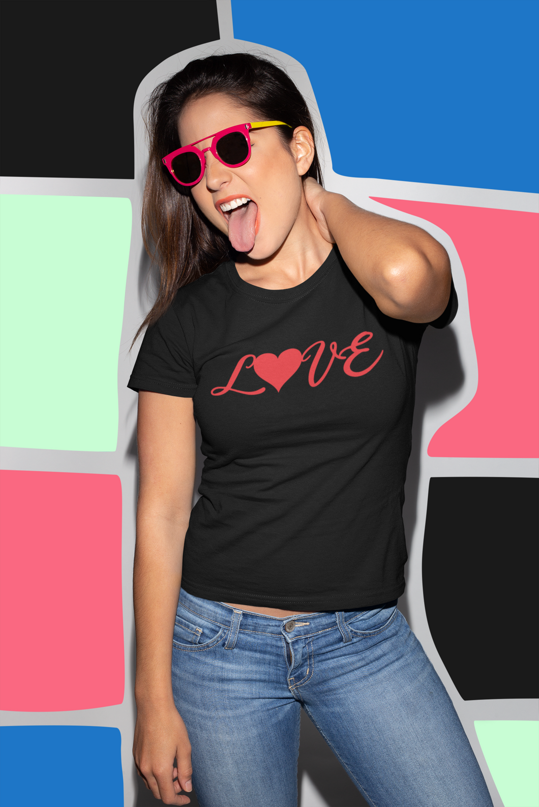 Custom Love Design T Shirt – Love W HTV-D-n-R Design