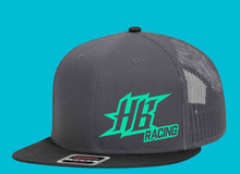 Load image into Gallery viewer, Custom Ball Cap, Color Matching Sponsor Ball Cap HTV - HB Racing CHARCOAL-BLACK-D-n-R Design
