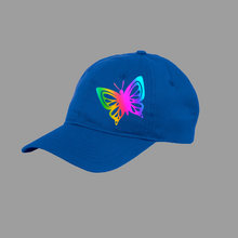 Load image into Gallery viewer, Rainbow Holographic Butterfly Design Unstructured Hat - HTV-D-n-R Design
