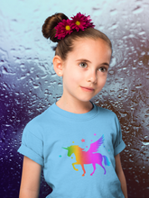 Load image into Gallery viewer, Rainbow Holographic Unicorn Youth, Toddler T Shirt - HTV-D-n-R Design
