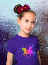 Load image into Gallery viewer, Rainbow Holographic Unicorn Youth, Toddler T Shirt - HTV-D-n-R Design
