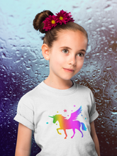 Load image into Gallery viewer, Rainbow Holographic Unicorn Youth, Toddler T Shirt - HTV-D-n-R Design
