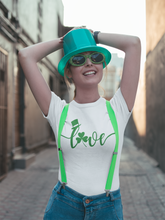 Load image into Gallery viewer, St Patrick&#39;s Day Fun T Shirt HTV Unisex- St Patrick&#39;s Love-D-n-R Design
