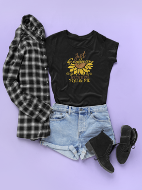 Sunflower Tee, Sunflower T Shirt, Summer Tee HTV - Between you and me-D-n-R Design