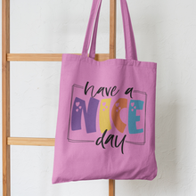 Load image into Gallery viewer, Tote Bag, Book Bag, Canvas Cotton Tote Bag, School Book Bag HTV-D-n-R Design
