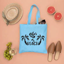 Load image into Gallery viewer, Beach Tote Bag HTV - Life&#39;s A Beach-D-n-R Design
