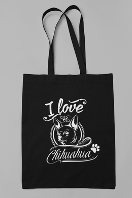 Dog Utility Tote Bag HTV- Love Chihuahua-D-n-R Design