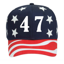 Load image into Gallery viewer, Trump 47, Trump Rally Hat, ULTRA MAGA Hat, HTV- Political Hat-D-n-R Design
