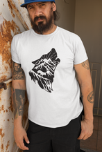 Load image into Gallery viewer, Wolf Silhouette Men&#39;s T Shirt HTV - Howling Wolf 1-D-n-R Design
