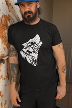 Load image into Gallery viewer, Wolf Silhouette Men&#39;s T Shirt HTV - Howling Wolf 1-D-n-R Design
