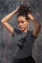 Load image into Gallery viewer, Wolf Silhouette Women&#39;s T Shirt HTV - Howling Wolf 2-D-n-R Design
