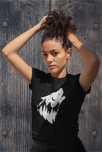 Load image into Gallery viewer, Wolf Silhouette Women&#39;s T Shirt HTV - Howling Wolf 2-D-n-R Design
