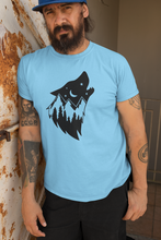 Load image into Gallery viewer, Wolf Silhouette Men&#39;s T Shirt HTV - Howling Wolf 2-D-n-R Design
