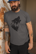 Load image into Gallery viewer, Wolf Silhouette Men&#39;s T Shirt HTV - Howling Wolf 2-D-n-R Design
