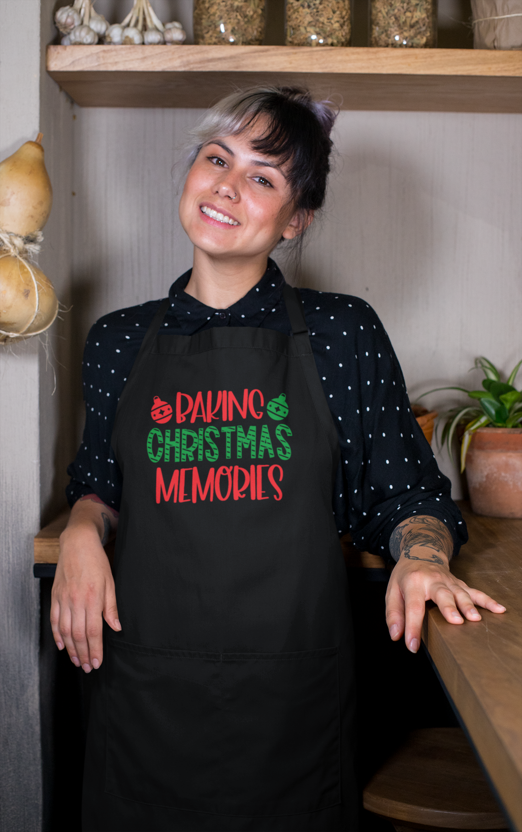 Christmas Apron Unisex HTV - Memories-D-n-R Design