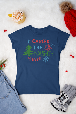 HTV Custom Christmas Design T Shirt – Naughty WC-D-n-R Design