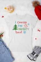 Load image into Gallery viewer, HTV Custom Christmas Design T Shirt – Naughty WC-D-n-R Design
