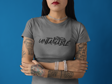 Load image into Gallery viewer, Ladies Custom T-Shirt HTV - UNTAMABLE Wolf Eyes-D-n-R Design
