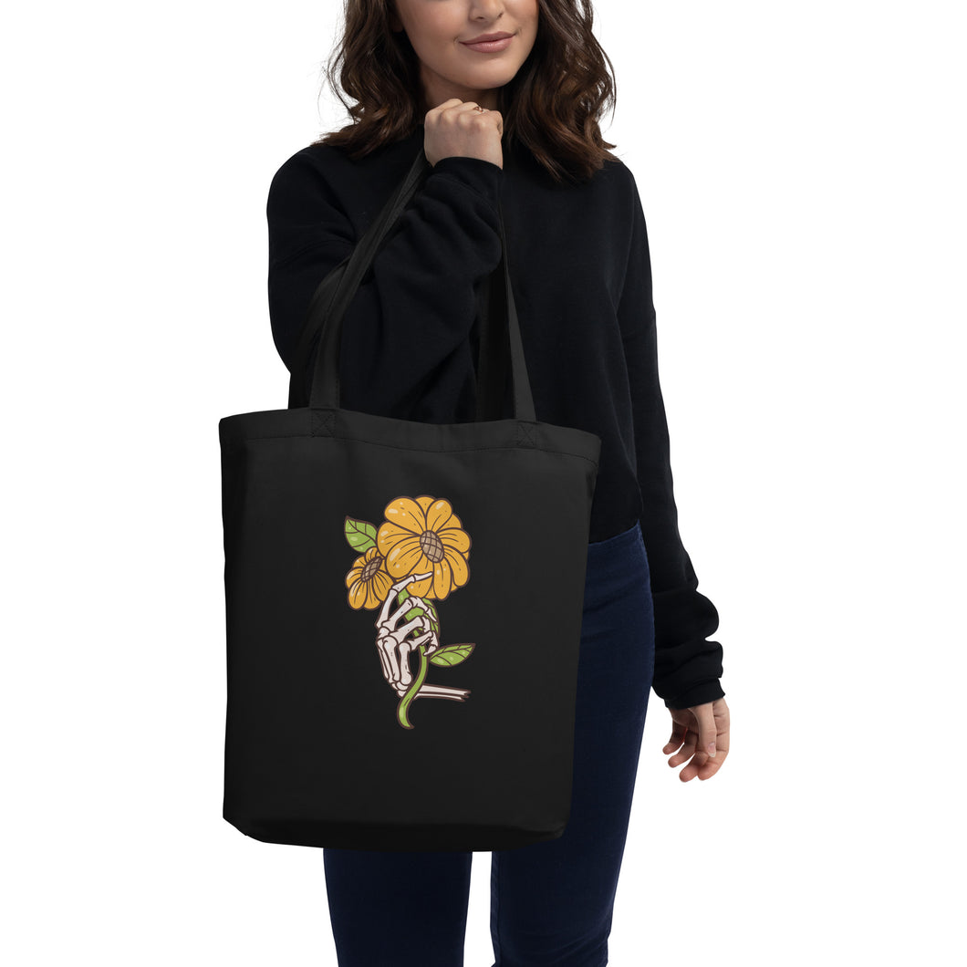 Skeleton and Sunflower Personal Day Tote Bag-D-n-R Design