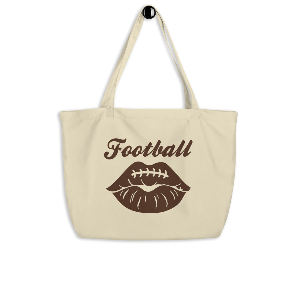 Large football tote bag - Lips-D-n-R Design