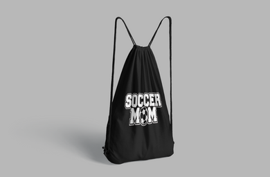 Drawstring Cinch Pack Backpack Tote bag- Soccer Mom HTV-D-n-R Design