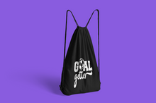 Load image into Gallery viewer, Drawstring Cinch Pack Backpack Gym Bag- Goal Getter HTV-D-n-R Design
