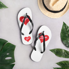 Load image into Gallery viewer, Unique Cute Heart Love Flip-Flops - Love Heart-D-n-R Design
