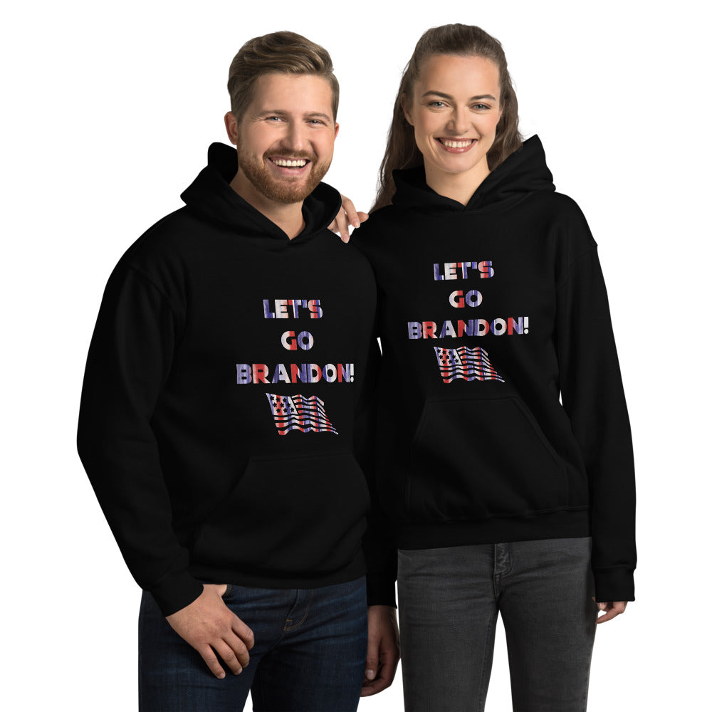 Let's Go Brandon RWB Unisex Trump Rally Hoodie-D-n-R Design