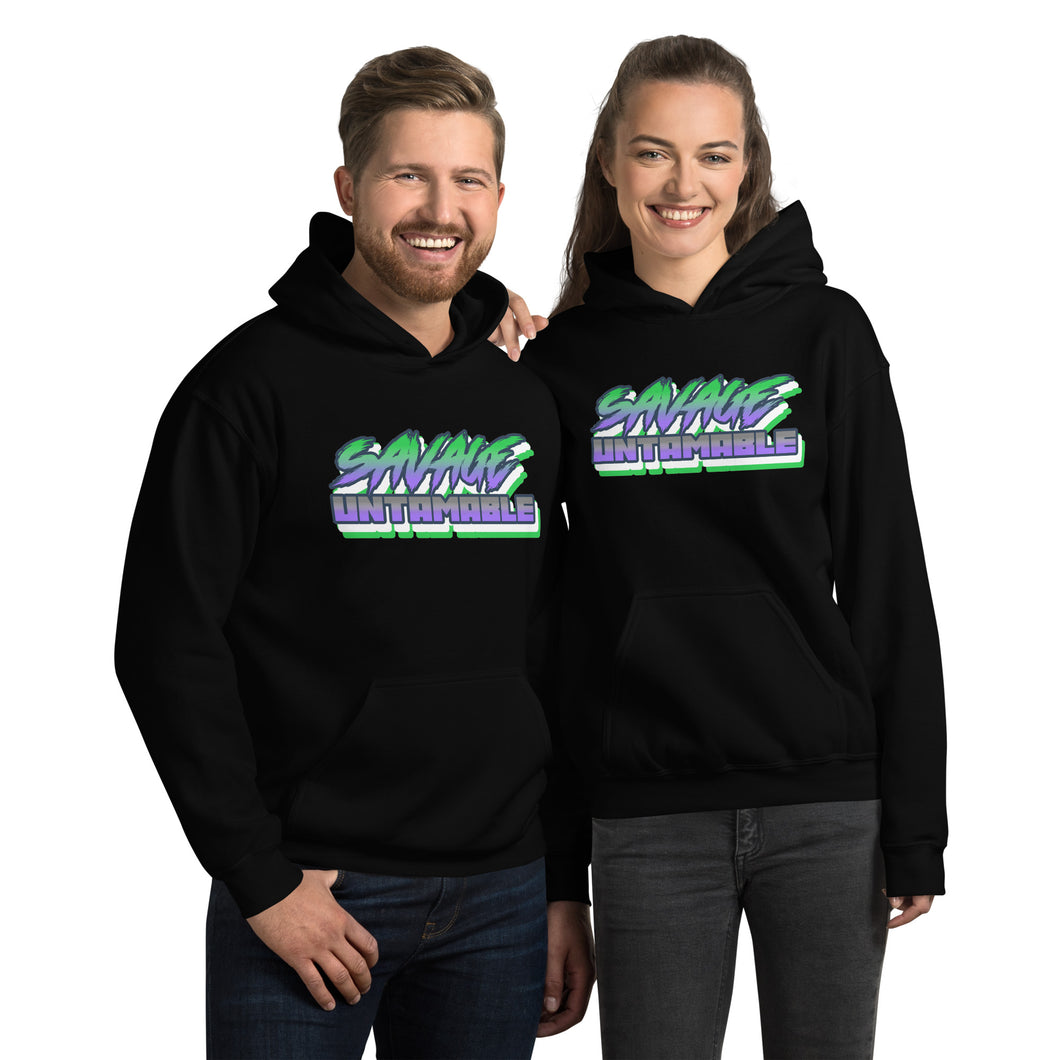 Untamable Savage Unisex Streetwear Hoodie-D-n-R Design