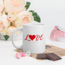 Load image into Gallery viewer, White glossy mug - Cute, Love Mug-D-n-R Design
