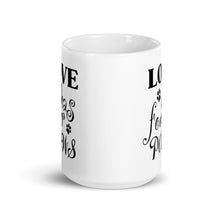 Load image into Gallery viewer, White glossy Dog mug - 4 paws-D-n-R Design
