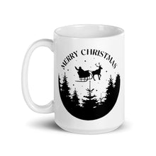 Load image into Gallery viewer, White glossy Christmas mug 15 oz- Silhouette 2-D-n-R Design
