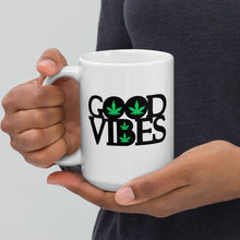 Load image into Gallery viewer, White glossy mug With Cannabis Design 2-D-n-R Design
